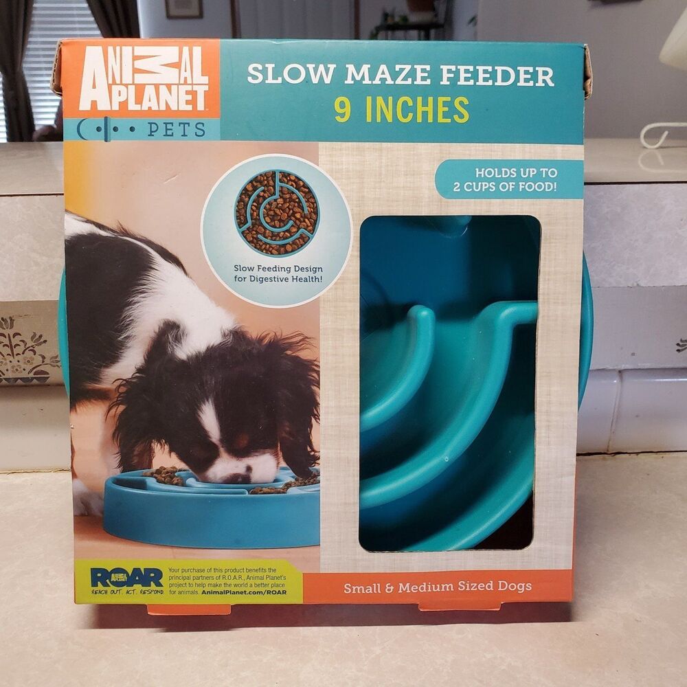 Animal Planet Slow Maze Feeder 9" Teal NEW in Box